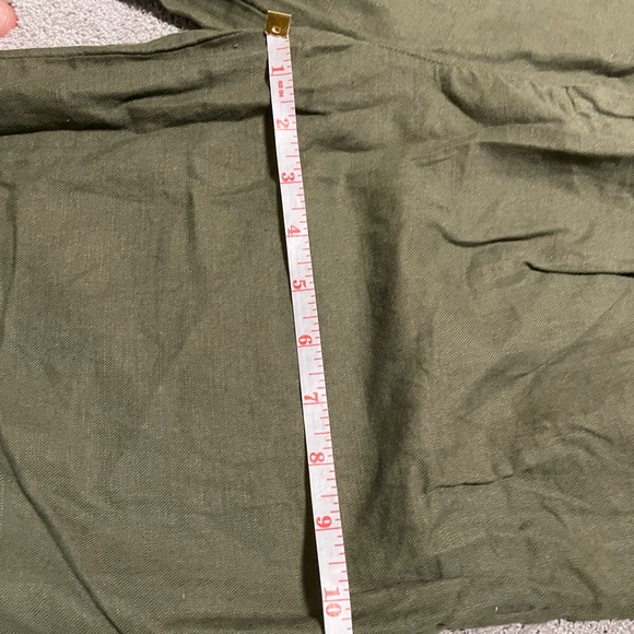 NEW Gap Pleated Linen Pants Women’s Size 0 Olive Wide Leg High Rise - Picture 9 of 12